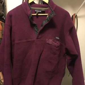 Patagonia snap fleece purple